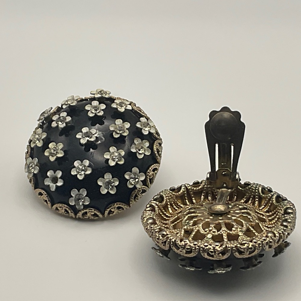 1950s clip on earrings costume art deco old Hollywood glam mob wife maximalist